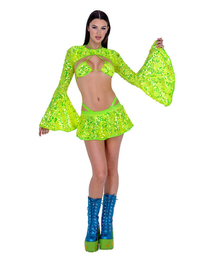 Sparkle &amp; Shine: Sequin Bell Sleeve Shrug