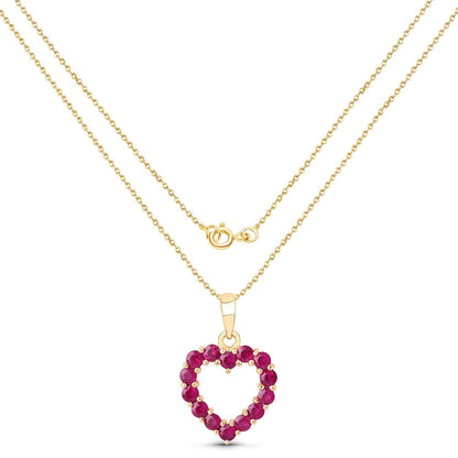 0.43 Carat Genuine Ruby 10K Yellow Gold  Pendant  DestGlow