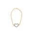 10K Two Tone Gold 1/4 Cttw Diamond Encrusted Heart Charm 7" Bracelet (H-I Color, I1-I2 Clarity) by Bids.com