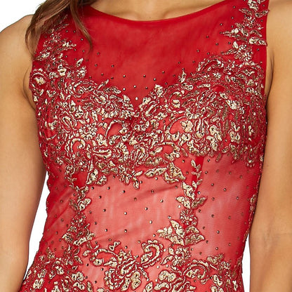Juliet 656 Sleeveless Appliqued Mermaid Gown Godets and Train by DiscountDressShop