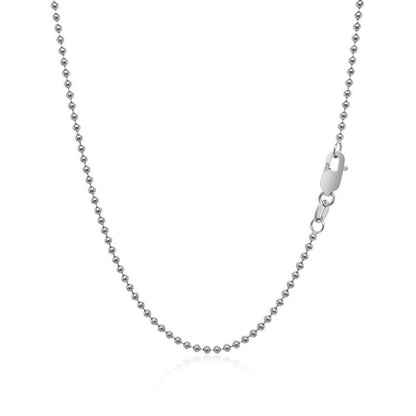 14k White Gold Bead Chain 1.5mm by Bids.com