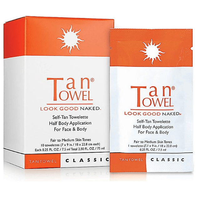 TanTowel Look Good Naked Self-Tan Towelettes 10 pack by Pasteur Pharmacy