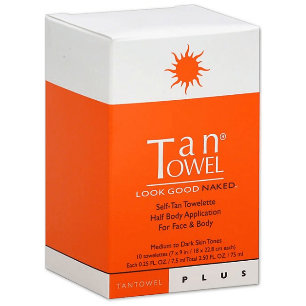 Tan Towel Half Body Self-Tan Towelettes - Dark 10 pack by Pasteur Pharmacy