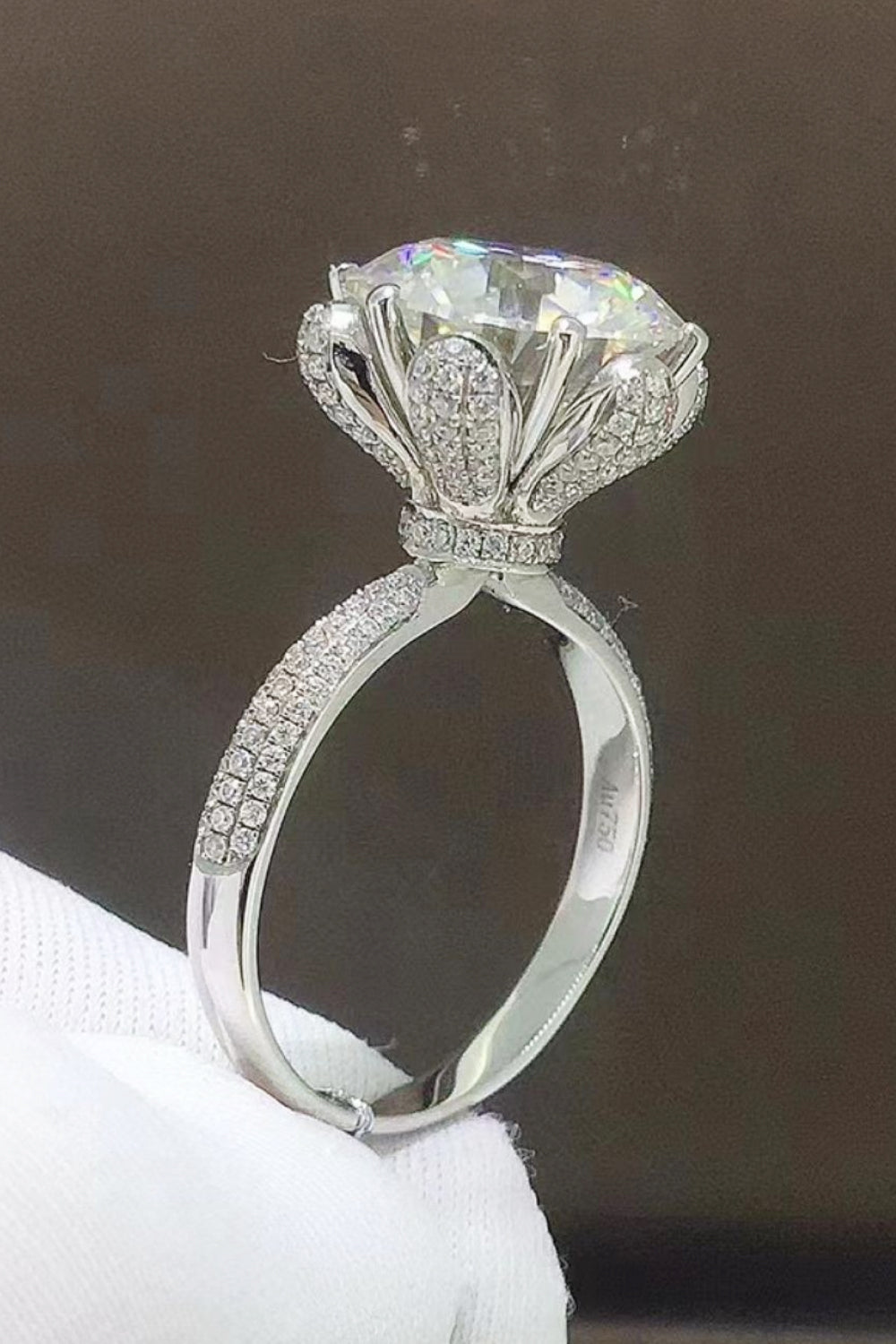 5 Carat Brilliant Round Cut Sparkala™ Floral Ring by Sparkala