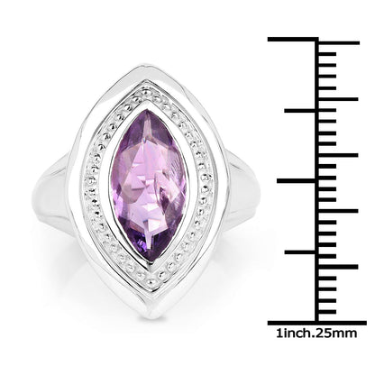 2.00 Carat Genuine Amethyst .925 Sterling Silver Ring by Bids.com