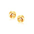 14k Yellow Gold Classic Love Knot Stud Earrings  DestGlow