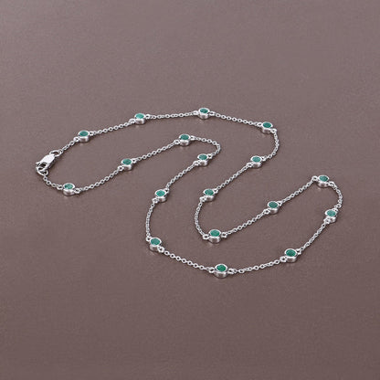 1.80 Carat Genuine Emerald .925 Sterling Silver Necklace by Bids.com