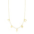 14K Yellow Gold Necklace with Polished Charms  DestGlow