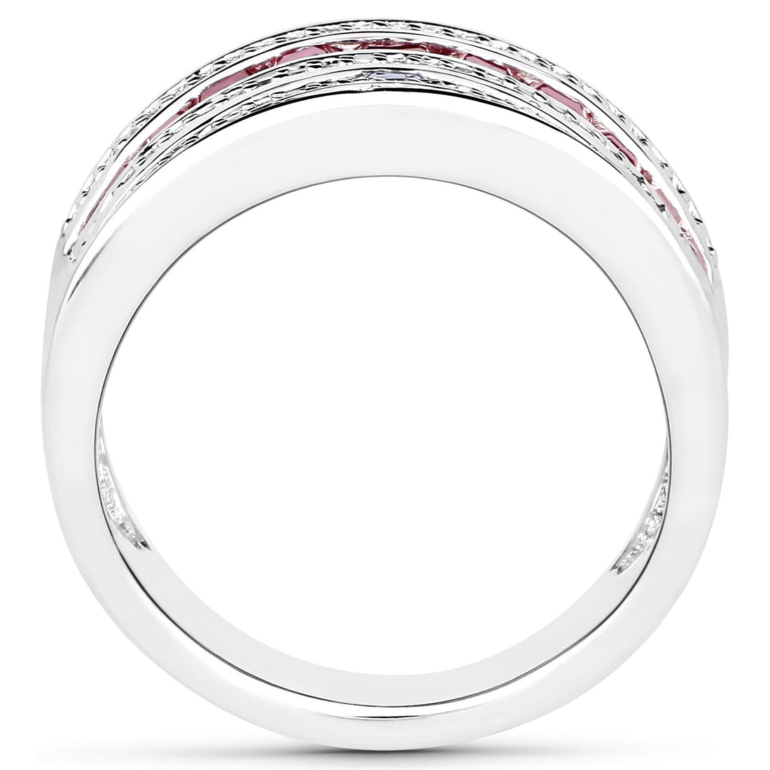 3.36 Carat Genuine Multi Stones .925 Sterling Silver Ring by Bids.com