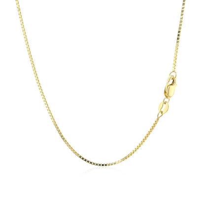 18k Yellow Gold Classic Box Chain (0.85 mm)  DestGlow