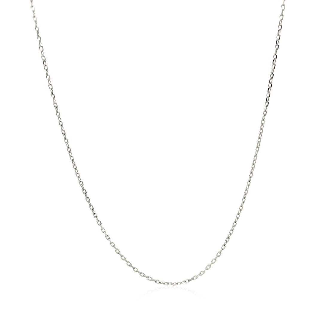 Sterling Silver Rhodium Plated Cable Chain 0.8mm by Bids.com