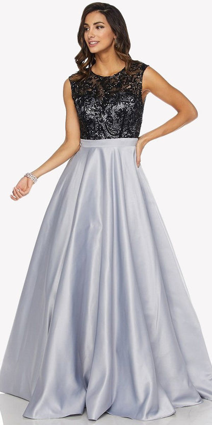 Juliet 661 Sleeveless Floor Length A-line Dress Keyhole Back by DiscountDressShop