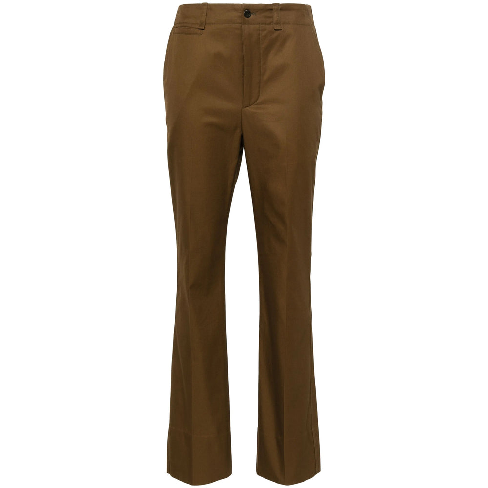 Saint Laurent Brown Trousers - Straight Trousers Women by Luosophy