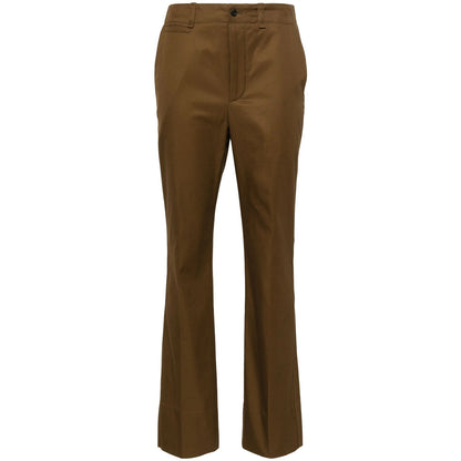 Saint Laurent Brown Trousers - Straight Trousers Women by Luosophy