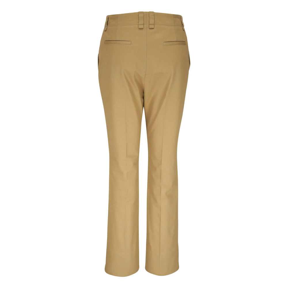 Saint Laurent Neutrals Trousers - Straight Trousers Women by Luosophy