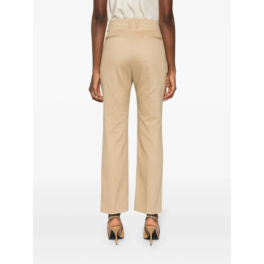 Saint Laurent Neutrals Trousers - Straight Trousers Women by Luosophy