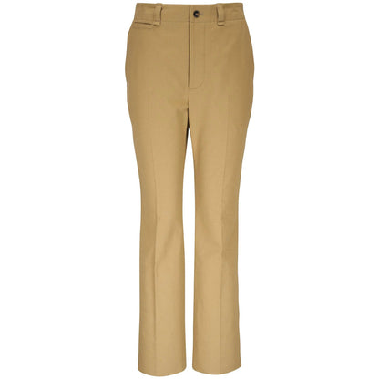 Saint Laurent Neutrals Trousers - Straight Trousers Women by Luosophy