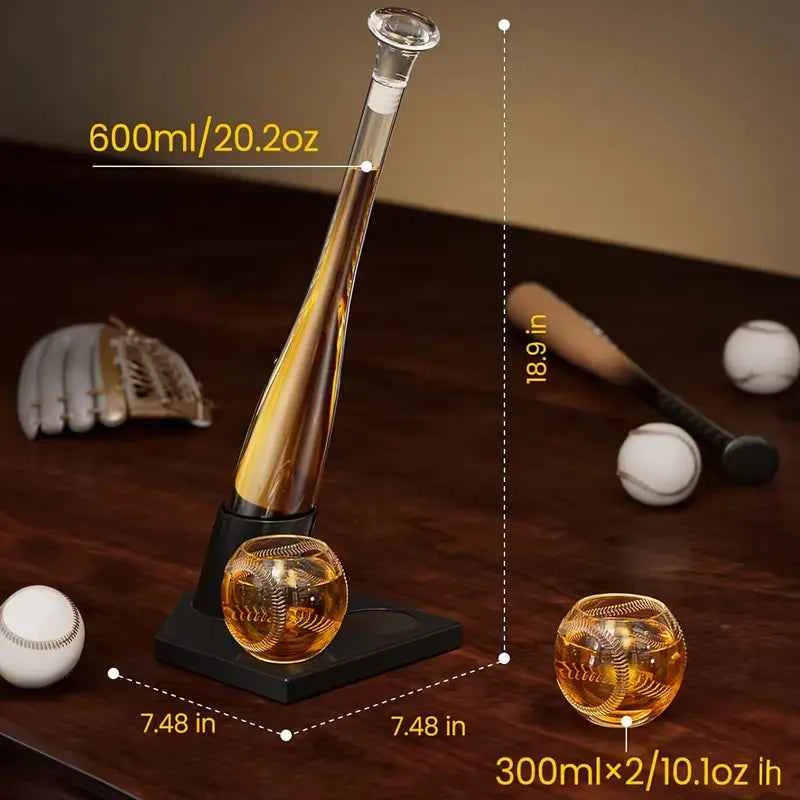 Home Run Baseball Decanter Set