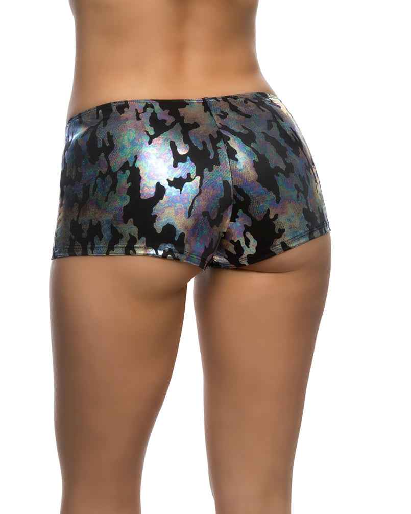 1pc Low Rise Iridescent Camouflage Shorts
