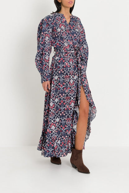 Isabel Marant Etoile Women Wrap Long Skirt With Flounce by Luosophy