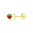 14k Yellow Gold Enameled Strawberry Childrens Earrings by Bids.com