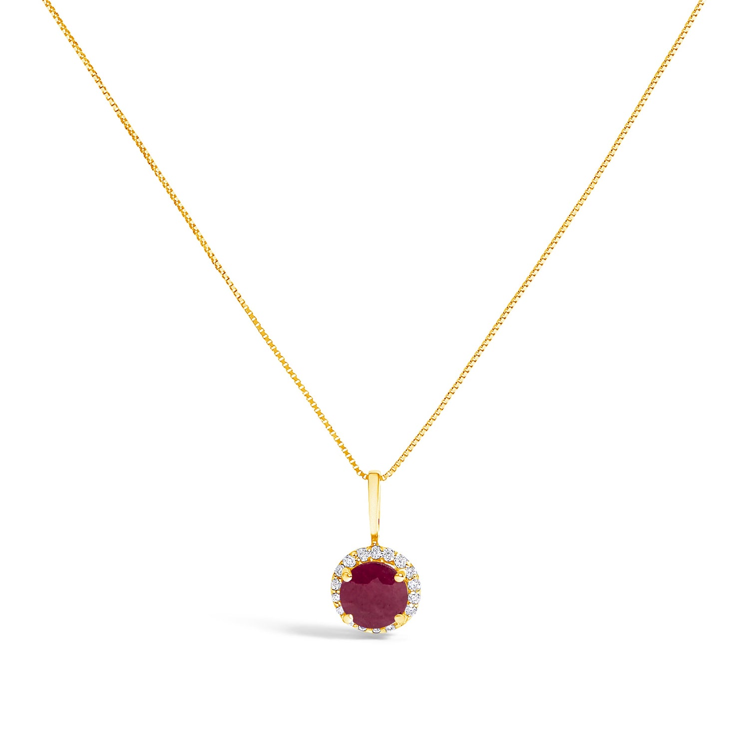 10K White Gold Purple Amethyst and 1/10 Cttw Diamond Accent Halo Pendant Necklace