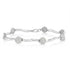 .925 Sterling Silver 1/4 Cttw Diamond Cluster Miracle-Set Station & Twisted Bar 7" Tennis Bracelet (H-I Color, I2-I3 Clarity) by Bids.com