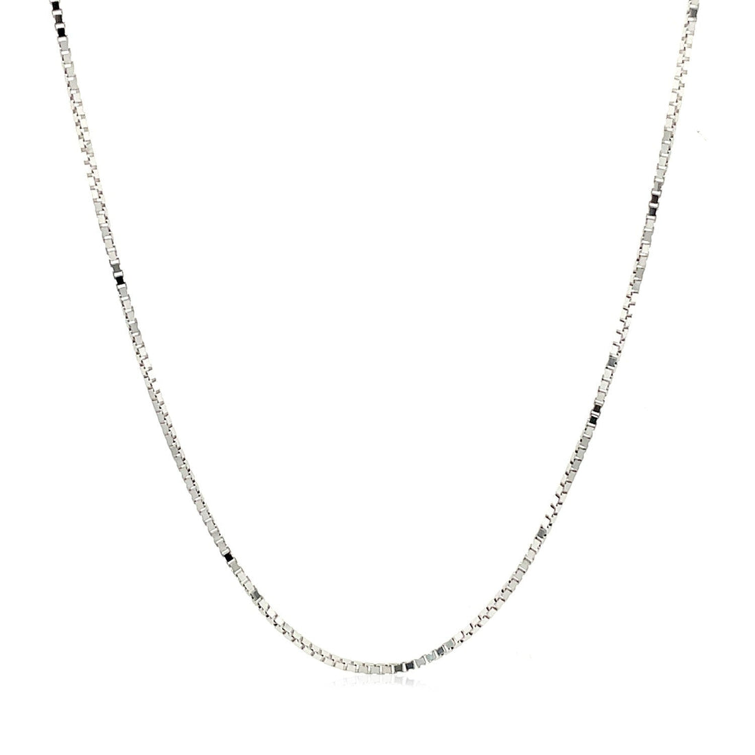 10k White Gold Adjustable Box Chain 0.85mm by Bids.com