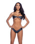 Shimmer Tube Top with Tie Closure 