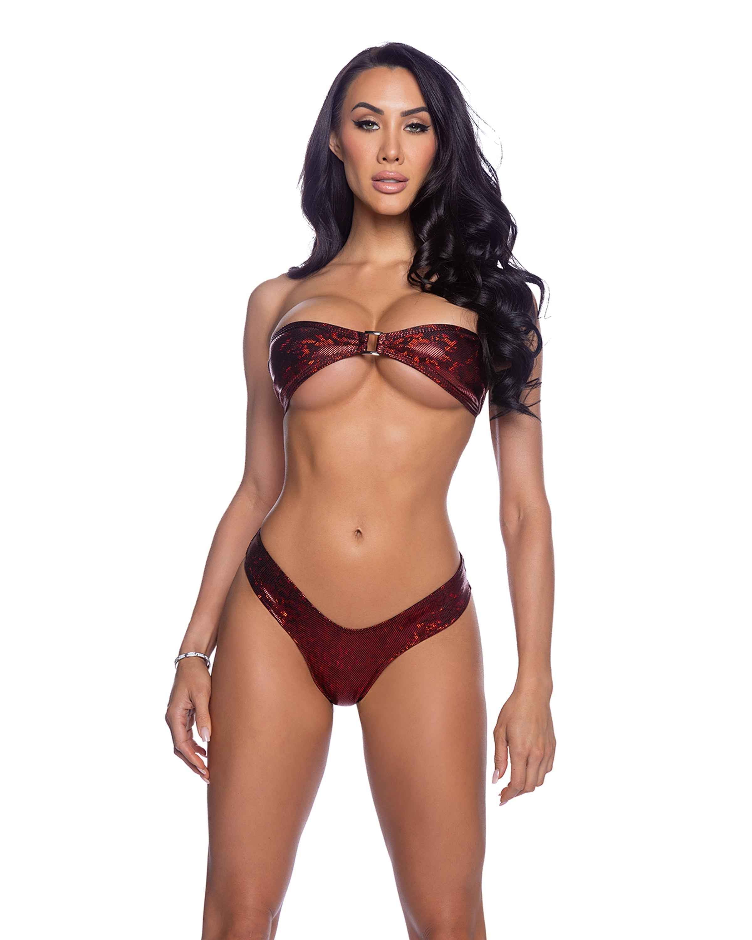 Shimmer Tube Top with Tie Closure