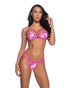 2PC Sequin Strappy Bikini Set