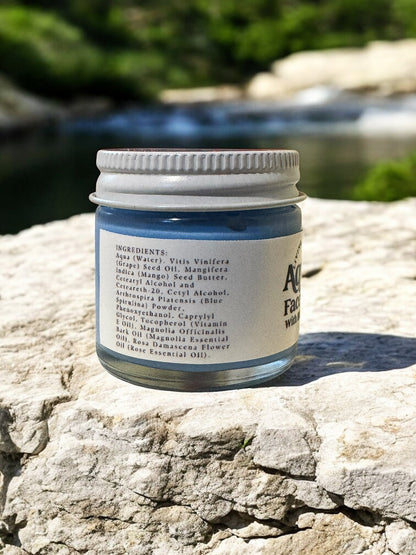 Aqua Face Cream for Young and Mature Skin, Clear Skin by Living Water Organics
