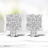14K White Gold 1.0 Cttw Princess and Baguette-Cut Diamond Square Framed Huggie Hoop Omega Earrings (H-I Color, SI1-SI2 Clarity) by Bids.com
