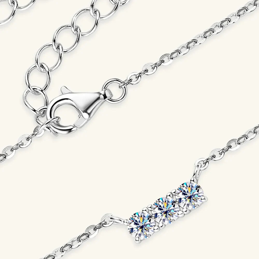 925 Sterling Silver Inlaid Sparkala™ Bar Necklace by Sparkala