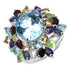 10.34 Carat Genuine Multi Stone .925 Sterling Silver Ring by Bids.com