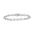 .925 Sterling Silver 1/10 Cttw Miracle-Set Diamond Pear Shape and Bezel Link Bracelet (I-J Color, I3 Clarity) - 7.25" by Bids.com