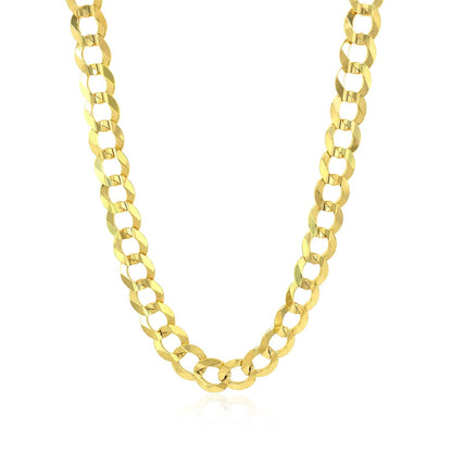 7.0mm 14k Yellow Gold Solid Curb Chain by Bids.com