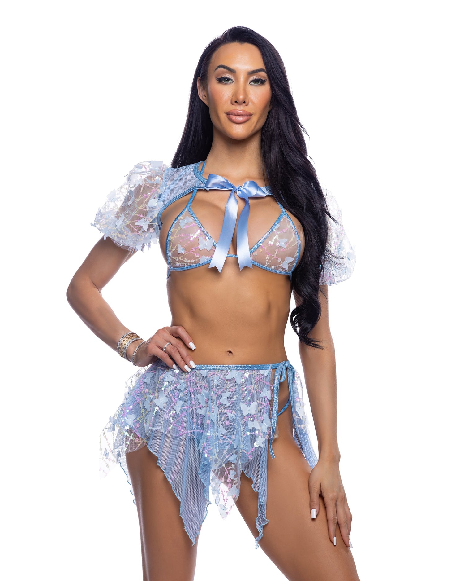 Butterfly &amp; Sequin Triangle Top by Rave Fix