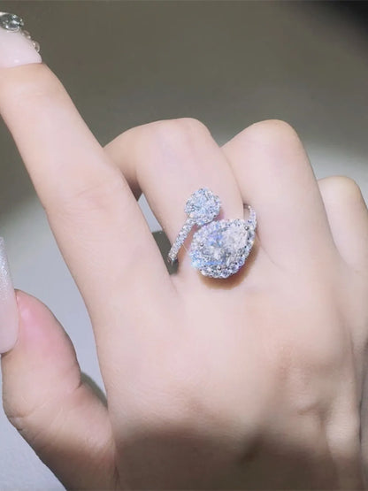 2 Carat Sparkala™ 925 Sterling Silver Bypass Ring by Sparkala