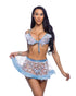 Tie Top with Butterfly & Sequin Trim