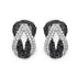 1.05 Carat Genuine Black Diamond & White Diamond .925 Sterling Silver Earrings by Bids.com