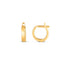 14k Yellow Gold Textured Huggie Hoops(3x10mm) by Bids.com