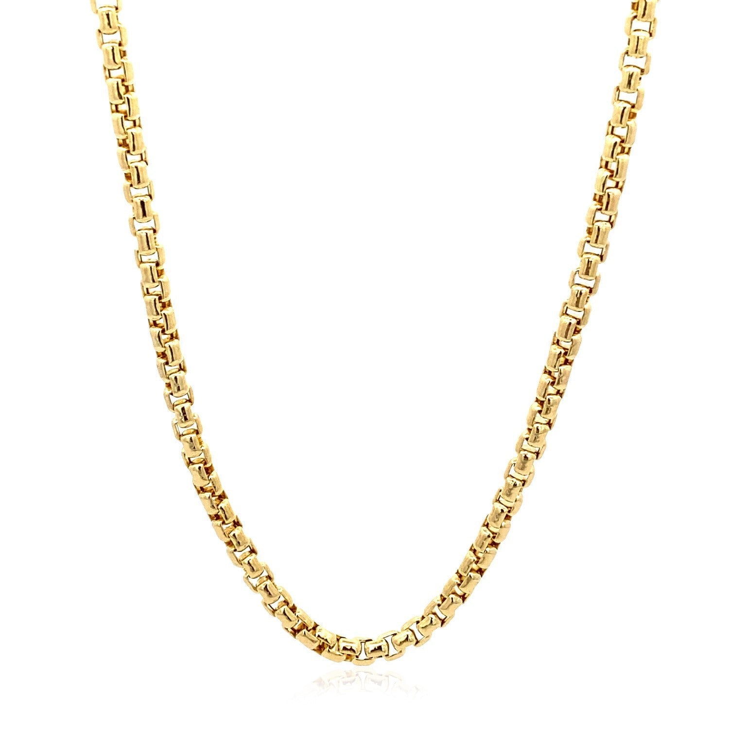 3.4mm 14k Yellow Gold Round Box Chain by Bids.com