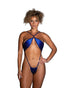 Holo Dot Velvet 1PC Sling Cutout Bodysuit by Rave Fix