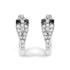 10K White Gold 1/5 Cttw Diamond Snake Eyes Huggy Hoop Earrings by Bids.com