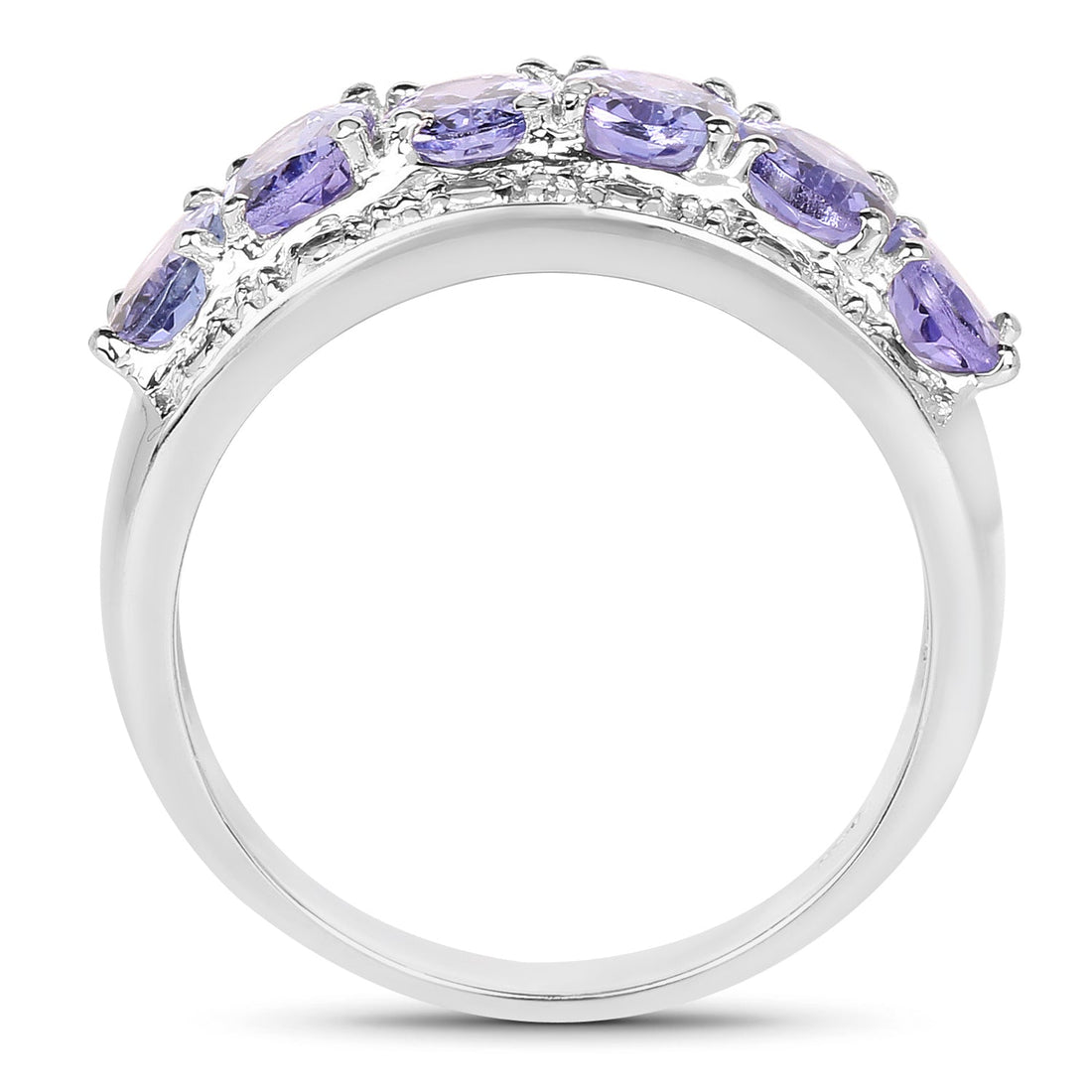 2.64 Carat Genuine Tanzanite .925 Sterling Silver Ring by Bids.com