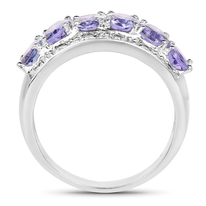 2.64 Carat Genuine Tanzanite .925 Sterling Silver Ring by Bids.com