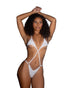 Holographic Dot Velvet X-Front 1PC Bodysuit by Rave Fix