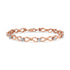 10K Rose Gold 1/2 cttw Diamond Cluster and Infinity Weave Link Bracelet (H-I Color, I2-I3 Clarity) - Size 7" by Bids.com