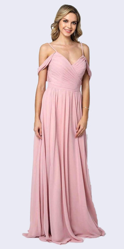 Juliet 676 Cold-Shoulder Formal A-line Dress by DiscountDressShop